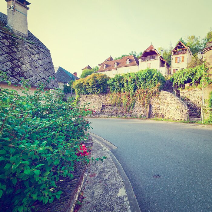 Papier peint  Ville française style ancien