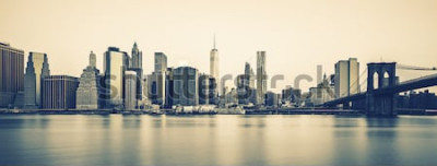 Papier peint  Ville noir et blanc vintage