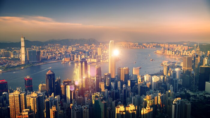 Papier peint  Ville, Scape, bâtiments, urbain, scène, concept