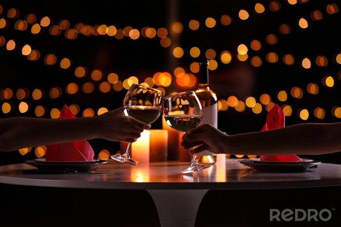 Papier peint  Vin et dîner romantique