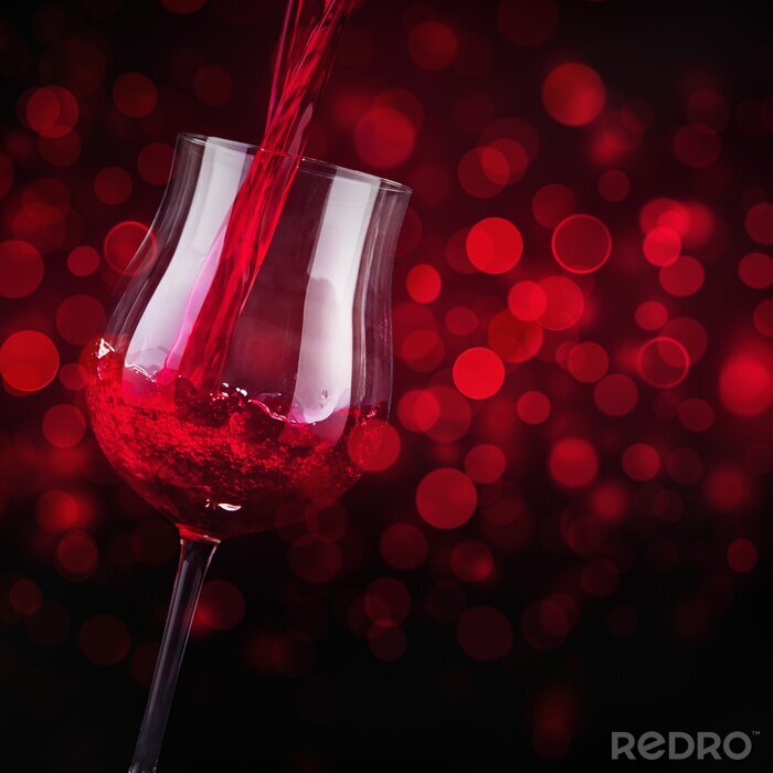 Papier peint  Vin rouge dans un verre