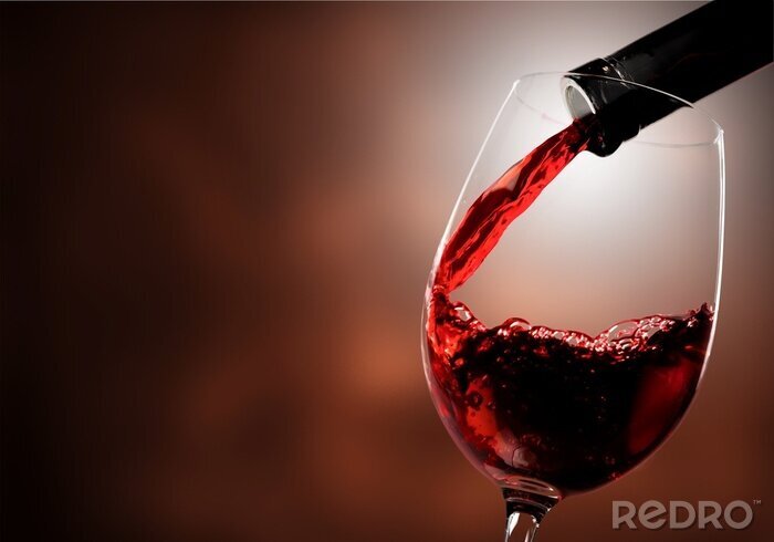 Papier peint  Vin rouge servi dans un verre