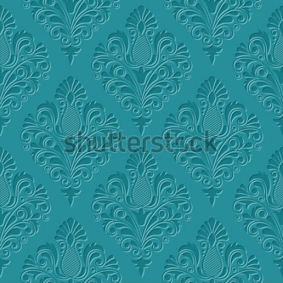 Papier peint  Vintage motif bleu