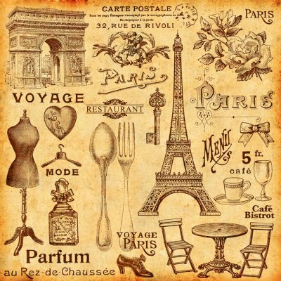 Vintage Paris et ses symboles