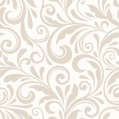 Vintage seamless floral beige. Vector illustration.