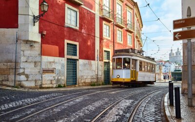 Papier peint  Vintage tramway à Lisbonne