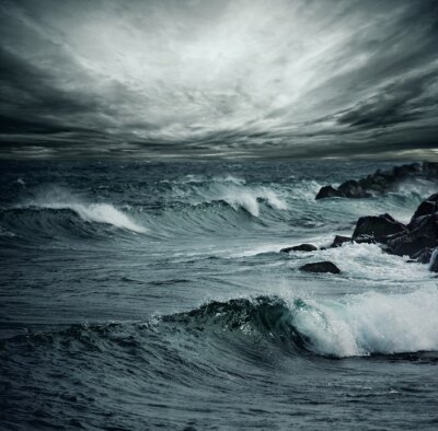Papier peint  Violente tempête sur l'océan