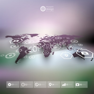 Papier peint  Violet, mondiale, carte, perspective, flou, infographic, vecteur, modèle ...