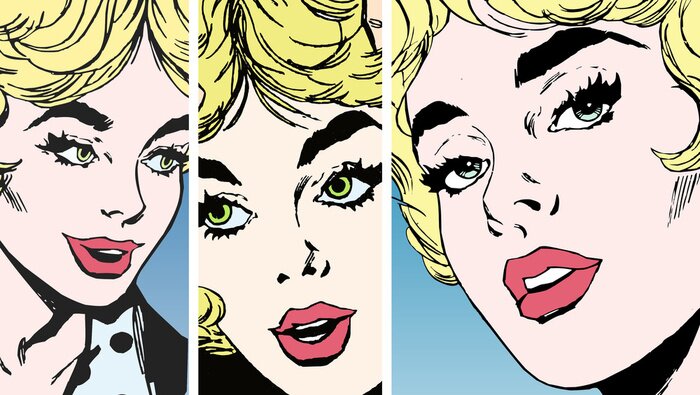 Papier peint  Visage d'une jeune femme avec de beaux yeux