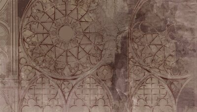 Vitrail Gothique au Style Vintage