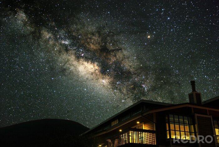 Papier peint  Voie lactée au-dessus de la ville