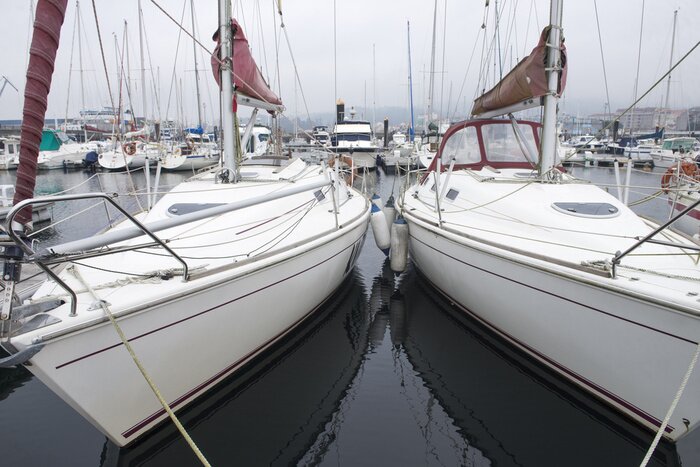 Papier peint  Voiliers jour nuageux