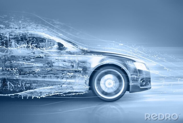 Papier peint  voiture abstrait