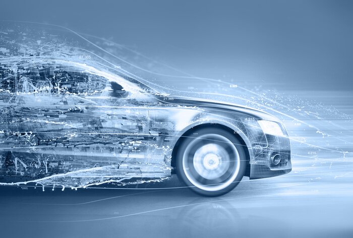 Papier peint  voiture abstrait