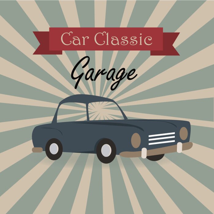 Papier peint  voiture classique