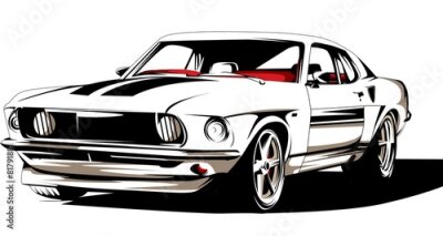 Papier peint  VOITURE DE COURSE II