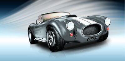 Papier peint  Voitures anciennes, voitures de sport avec un fond noir