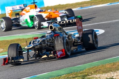 Papier peint  Voitures de course sur la piste