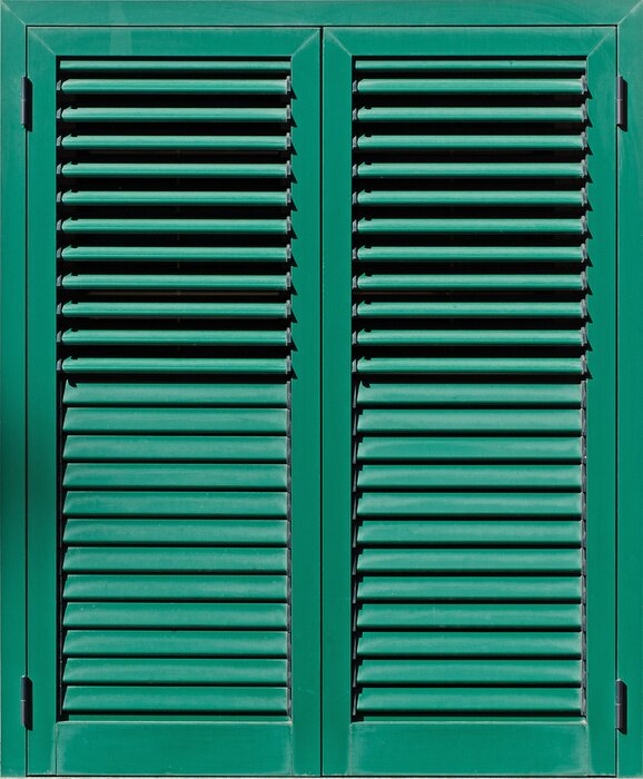 Papier peint  Volet vert en bois