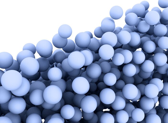 Papier peint  Volumes ronds violets en 3D