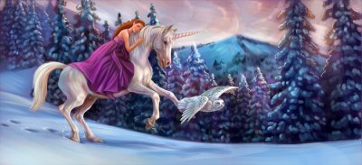 Papier peint  Voyage d'une princesse en hiver