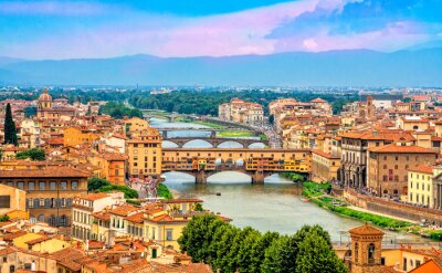 Vue aérienne de l'architecture de Florence