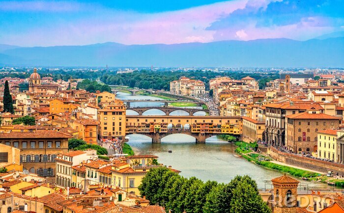 Papier peint  Vue aérienne de l'architecture de Florence