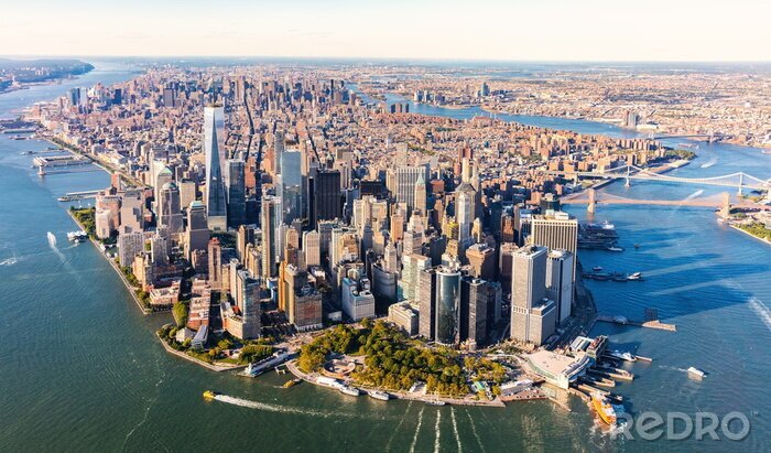 Papier peint  Vue aérienne de Lower Manhattan New York City