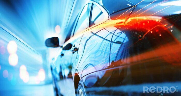 Papier peint  Vue arrière de la voiture de luxe