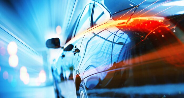 Papier peint  Vue arrière de la voiture de luxe