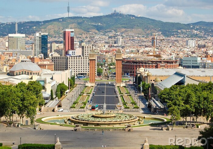 Papier peint  Vue Barcelone