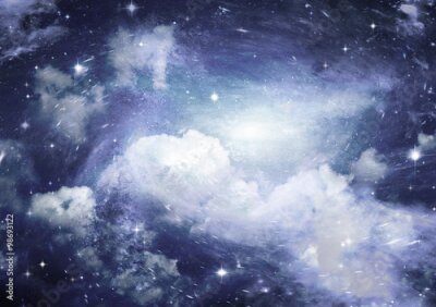 Papier peint  Vue d'étoiles et de nuages