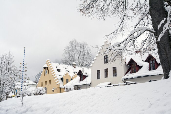 Papier peint  Vue d'hiver pittoresque de Füssen, en Allemagne