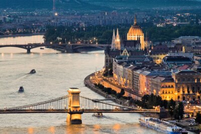 Vue de Budapest et du pont