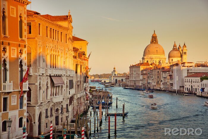 Papier peint  vue de caneletto coucher du soleil