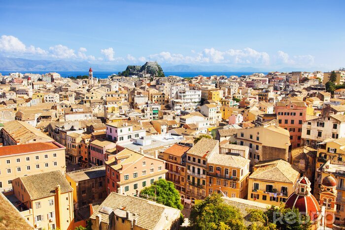 Papier peint  Vue de la ville de Corfou, Grèce