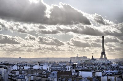 Vue depuis les toits de Paris - Tour Eiffel