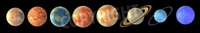 Papier peint  Vue des planètes du système solaire
