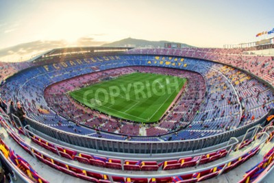 Papier peint  Vue du stade de l'équipe de football de Barcelone pendant un match