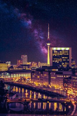 Vue nocturne de Berlin