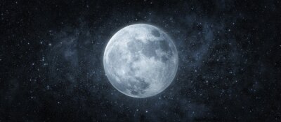 Papier peint  Vue panoramique de la lune dans l'espace