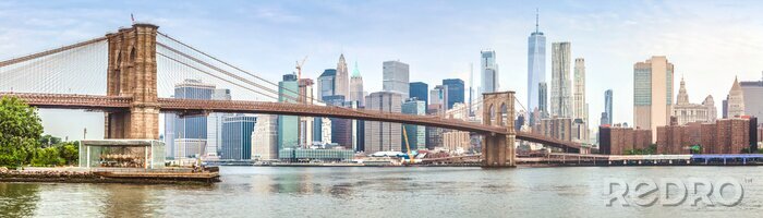 Papier peint  Vue panoramique imprenable sur la ville de New York et le pont de Brooklyn
