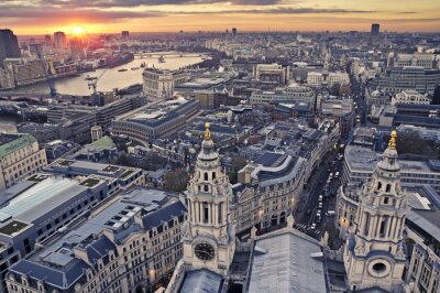 Vue panoramique sur les immeubles londoniens