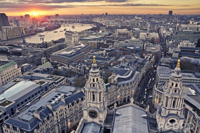 Papier peint  Vue panoramique sur les immeubles londoniens