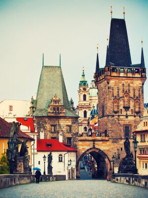 Papier peint  Vue sur l'architecture de Prague