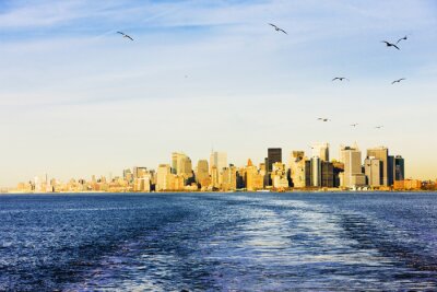 Papier peint  Vue sur Manhattan depuis la mer