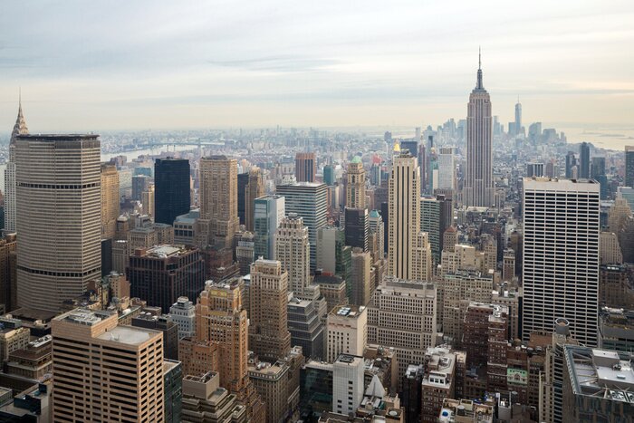 Papier peint  Vue sur New York sur le brouillard