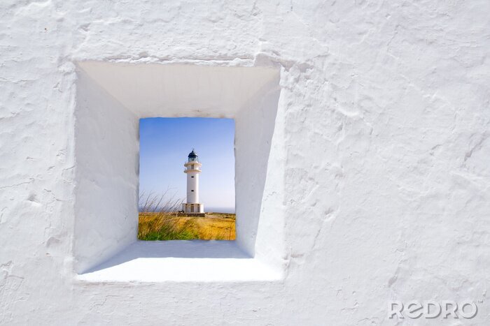 Papier peint  Vue sur un phare blanc