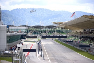 Papier peint  Vue sur une piste de course