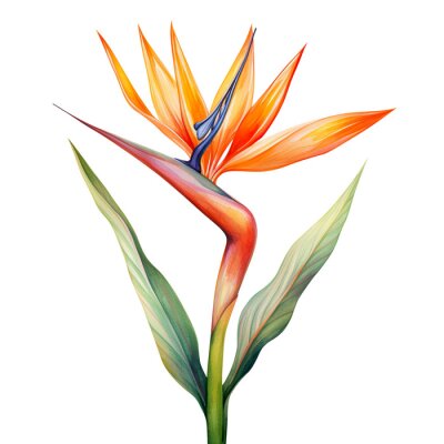 Papier peint  Watercolor strelitzia